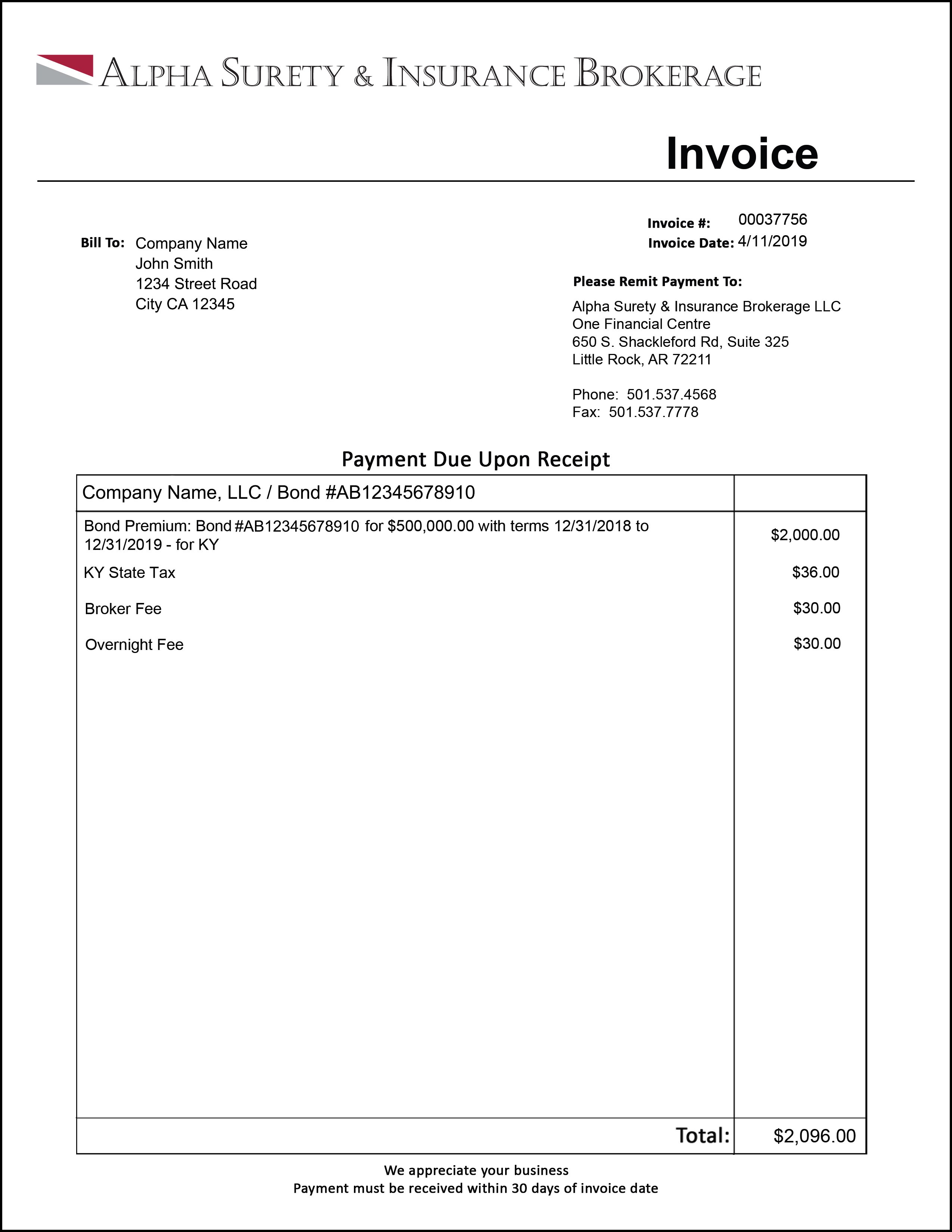 Example Invoice